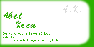 abel kren business card